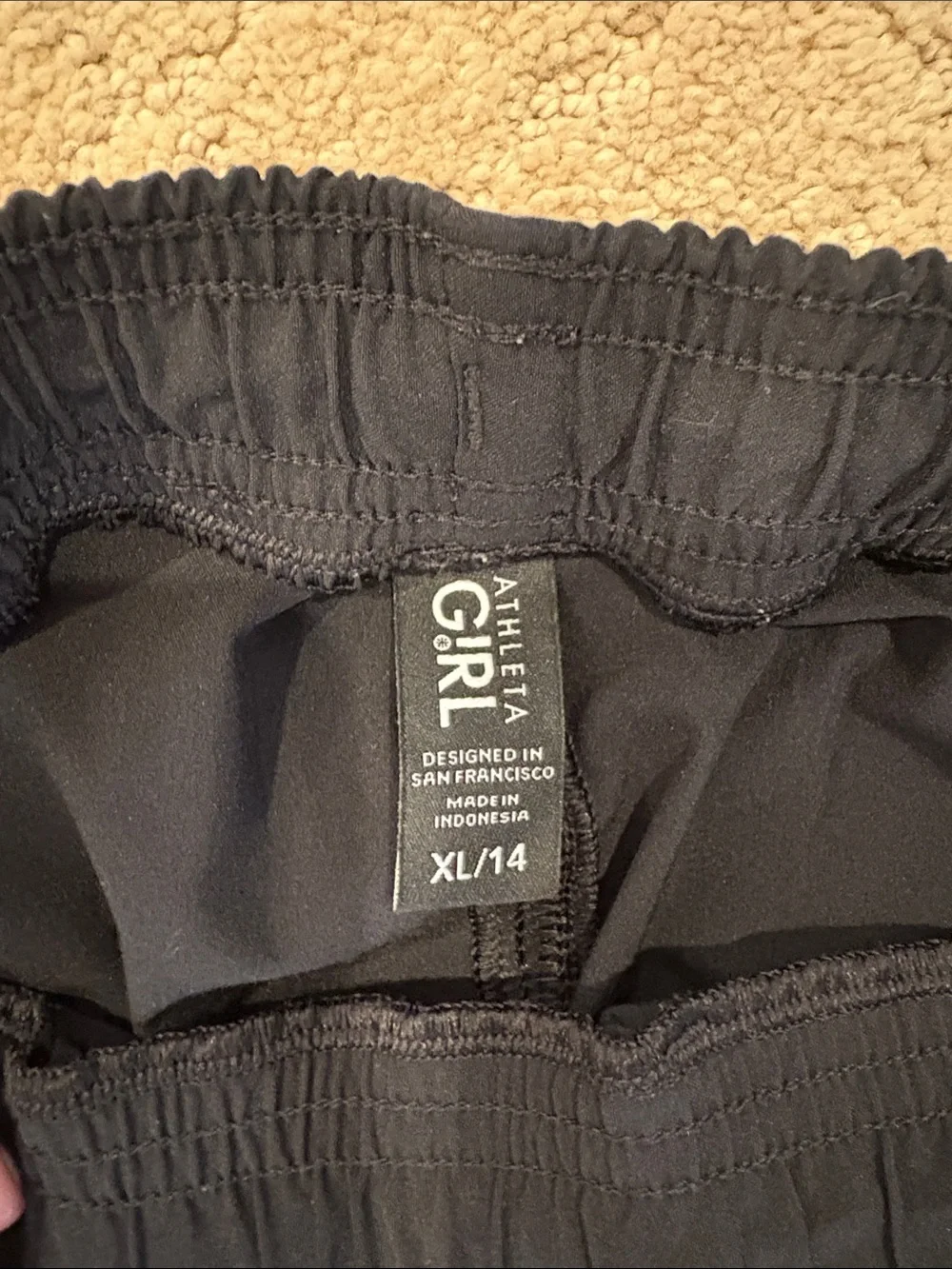 Athleta Black Kids Joggers with Elastic Cuffs